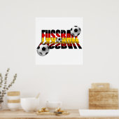 Fussball 2010 Deutsche Flaggschiff Fußballgeschenk Poster (Küche)