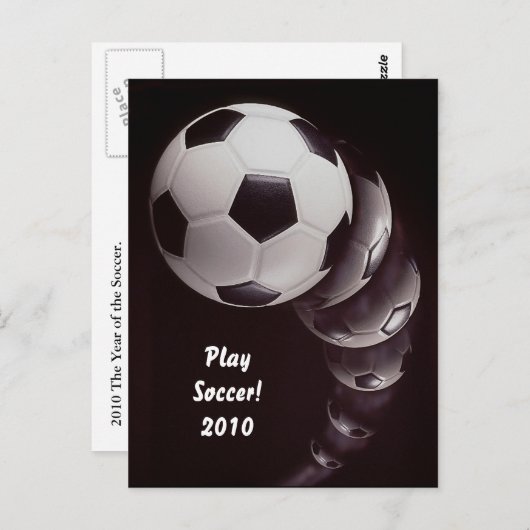 Fußball 2010 postkarte (Vorne/Hinten)