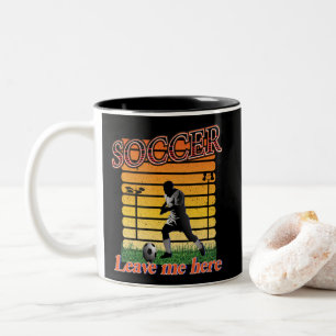Fußball 2021 Verließ mich hier Zwei-Tone-Kaffee-Ta Zweifarbige Tasse