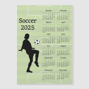 Fußball 2025 Kalender Magnetkarte