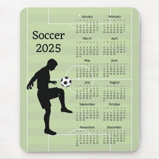 Fußball-2025-Kalender Mousepad (Vorne)