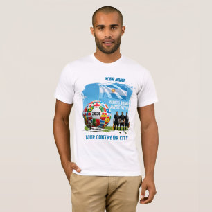 Fußball 2026 Argentinien Benutzerdefinierter Lände T-Shirt