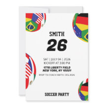 Fußball 2026 Globale Flaggen Geburtstagsfeier-Einl