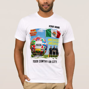 Fußball 2026 Mexico Benutzerdefinierter Kindername T-Shirt