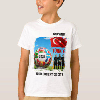 Fußball 2026 TURKEI Benutzerdefinierter Name & T-Shirt