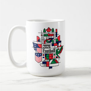 Fußball 2026 USA, Kanada, Mexiko Fußball Art Kaffeetasse