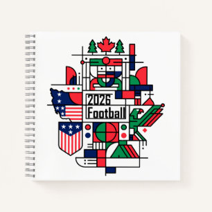 Fußball 2026 USA, Kanada, Mexiko Fußball Art Notizblock