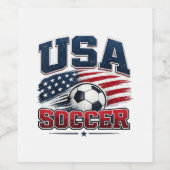 Fußball 2026 USA Weinetikett (Einzelnes Label)