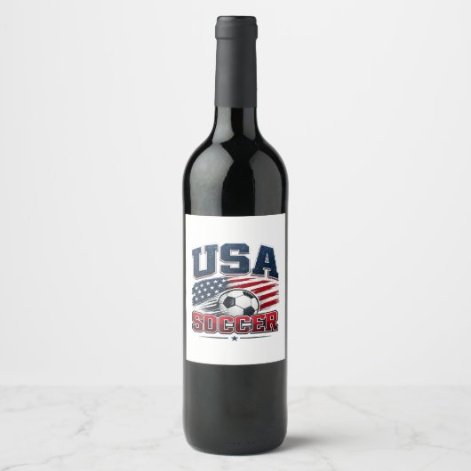 Fußball 2026 USA Weinetikett (Vorderseite)