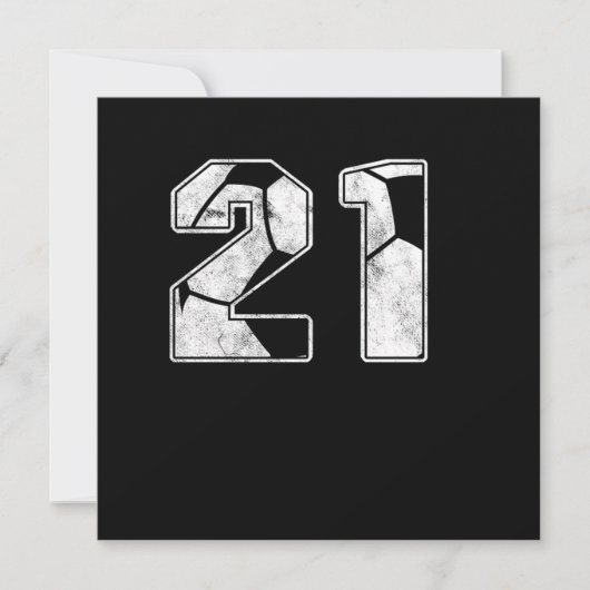Fußball 21. Geburtstagsfeier Sportgeschenk Einladung (Vorderseite)