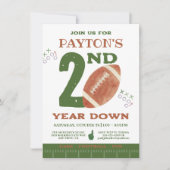 Fußball 2. 3. 4. Jahr Fußball BIrthday Einladung (Vorderseite)