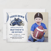 Fußball 2. Geburtstag Foto Einladung (Vorderseite)