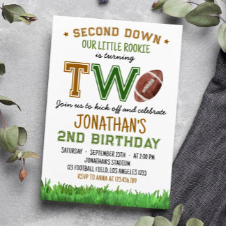 Fußball 2. Geburtstagsfeier Party Einladung