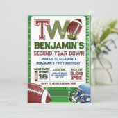 Fußball 2. Jahr ab Geburtstag Einladung (Stehend Vorderseite)