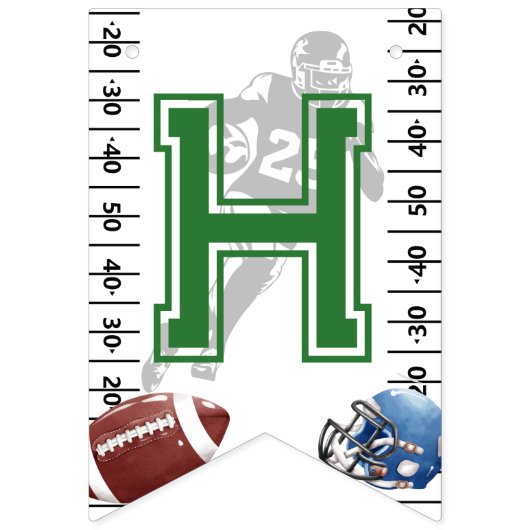 Fußball 2. Jahr ab Geburtstag Wimpelkette (Zweite Fahne)