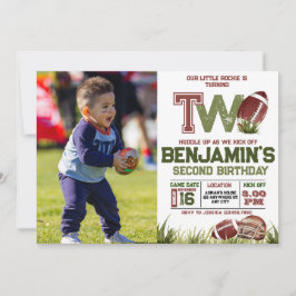 Fußball 2. Jahr nach dem Foto Geburtstagsparty Einladung