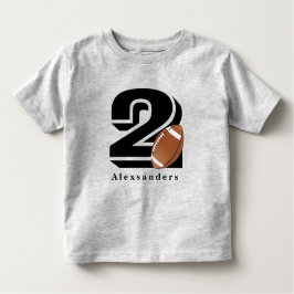 Fußball 2 Jahre alt, 2. Geburtstag Niedlicher Spor Kleinkind T-shirt