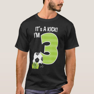 Fußball 3. Geburtstag Boy Soccer Bday Party Famili T-Shirt