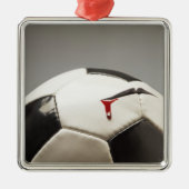 Fußball 3 silbernes ornament (Vorne)
