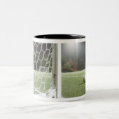 Fußball 3 zweifarbige tasse (Mittel)