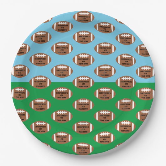 Fußball 4. Jahr ab Geburtstag Pappteller (Vorderseite)