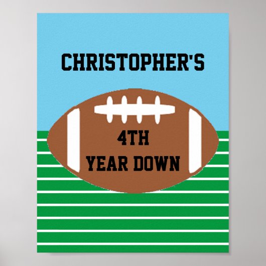 Fußball 4. Jahr ab Geburtstag Poster (Vorne)