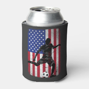 Fußball 4. Juli Patriotic USA American Flag Dosenkühler