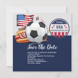 Fußball 4. Juli Unabhängigkeitstag Amerika Save The Date