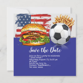 Fußball 4. Juli Unabhängigkeitstag Amerika Save The Date