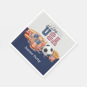 Fußball 4. Juli Unabhängigkeitstag Amerika Serviette (Ecke)
