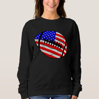 Fußball 4. Juli USA Ball Sport American Flag Sweatshirt