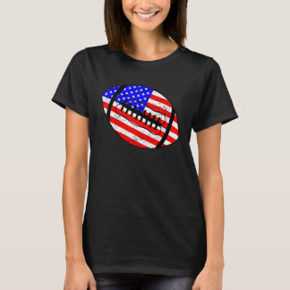 Fußball 4. Juli USA Ball Sport American Flag T-Shirt