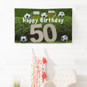 Fußball 50. Geburtstag mit Ball Banner (Insitu)
