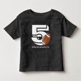 Fußball 5 Geburtstagsname und altersschwache Kinde Kleinkind T-shirt