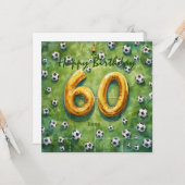 Fußball 60. Geburtstag Karte (Vorderseite/Rückseite Beispiel)