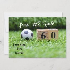 Fußball 60. Geburtstagskarte Save the Date Einladung