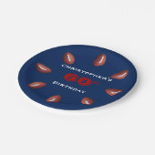 Fußball, 60. Geburtstagsparty, Name, Pappteller (Schrägansicht)