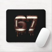 Fußball 67 Lustig Sechs Sieben 6 7 Meme Mousepad (Mit Mouse)