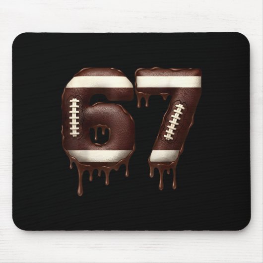 Fußball 67 Lustig Sechs Sieben 6 7 Meme Mousepad (Vorne)