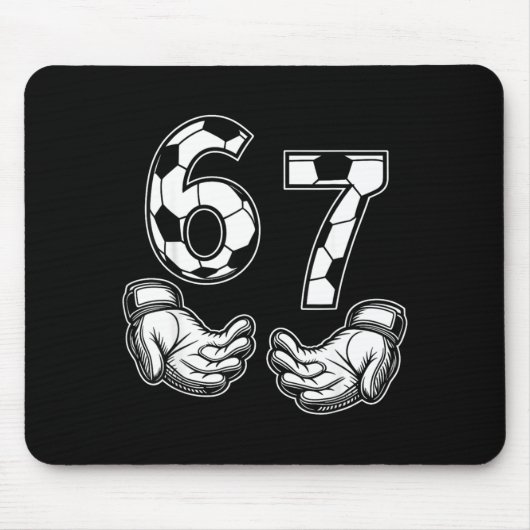 Fußball 67 Sechs Sieben Kostüm Fußballfans Mousepad (Vorne)