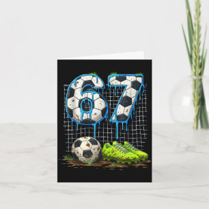 Fußball 67 sechs sieben lustig gen alpha meme drip karte