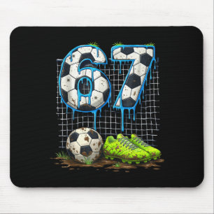Fußball 67 sechs sieben lustig gen alpha meme drip mousepad