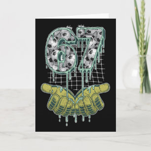 Fußball 67 Sechs Sieben Lustiges Gen Alpha Meme _2 Karte