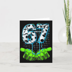 Fußball 67 Sechs Sieben Lustiges Gen Alpha Meme  Karte