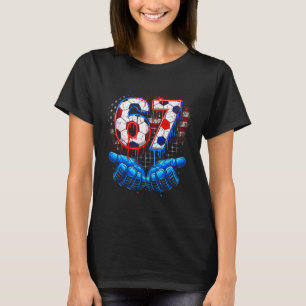 Fußball 67 Six Seven 4. Juli Rot Weiß Blau Dri T-Shirt