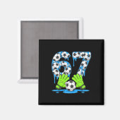 Fußball 67 Six Seven Gen Alpha Meme Drip 67 Eiscre Magnet (Vorderseite/Rückseite)