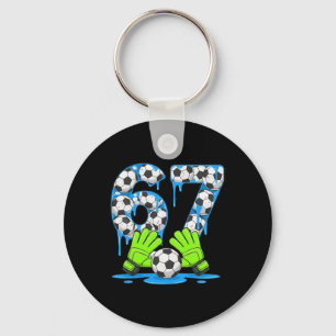 Fußball 67 Six Seven Gen Alpha Meme Drip 67 Eiscre Schlüsselanhänger