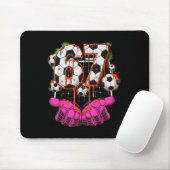 Fußball 67 Six Seven Lustige Gen Alpha Meme Drip J Mousepad (Mit Mouse)