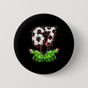 Fußball 67 Six Seven Lustiges Gen Alpha Meme Drip  Button