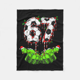 Fußball 67 Six Seven Lustiges Gen Alpha Meme Drip  Fleecedecke